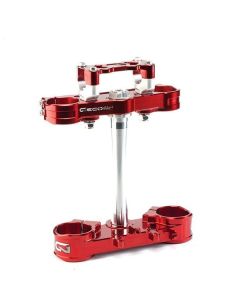 GECO 2D TRIPLE CLAMP - RED - YAMAHA/FANTIC