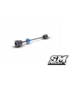 SM PROJECT FRONT AXLE SLIDERS KIT - BLUE