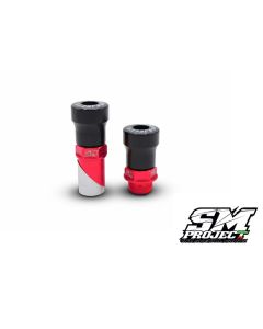 SM PROJECT FRONT WHEEL AXLE SLIDERS KIT - RED