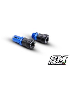 SM PROJECT FRONT WHEEL AXLE SLIDERS KIT - BLUE