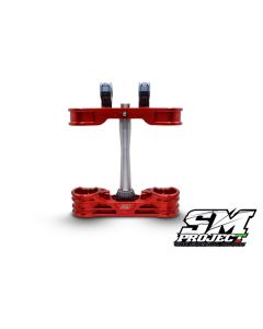 SM PROJECT SUPERMOTO TRIPLECLAMPS - RED HONDA