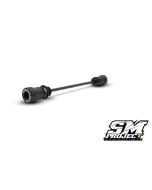 SM PROJECT FRONT CRASH AXLE SLIDERS KIT - BLACK