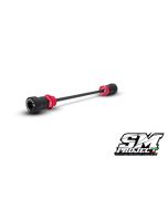 SM PROJECT FRONT CRASH AXLE SLIDERS KIT - RED